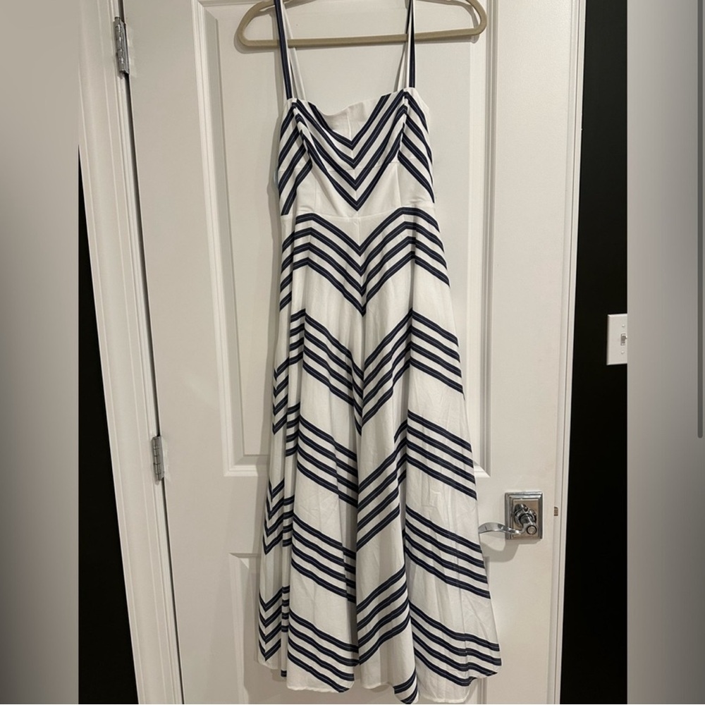 Striped White and Black Dress